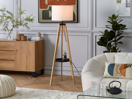 Stehlampe BLUFF Holz Weiss