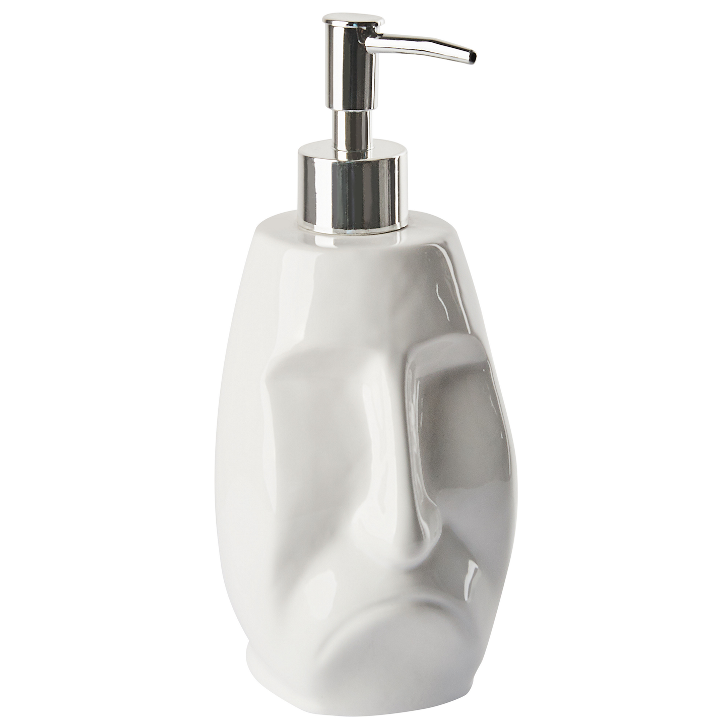Badezimmer Set 4-teilig Keramik weiss Gesichtsmotiv BARINAS