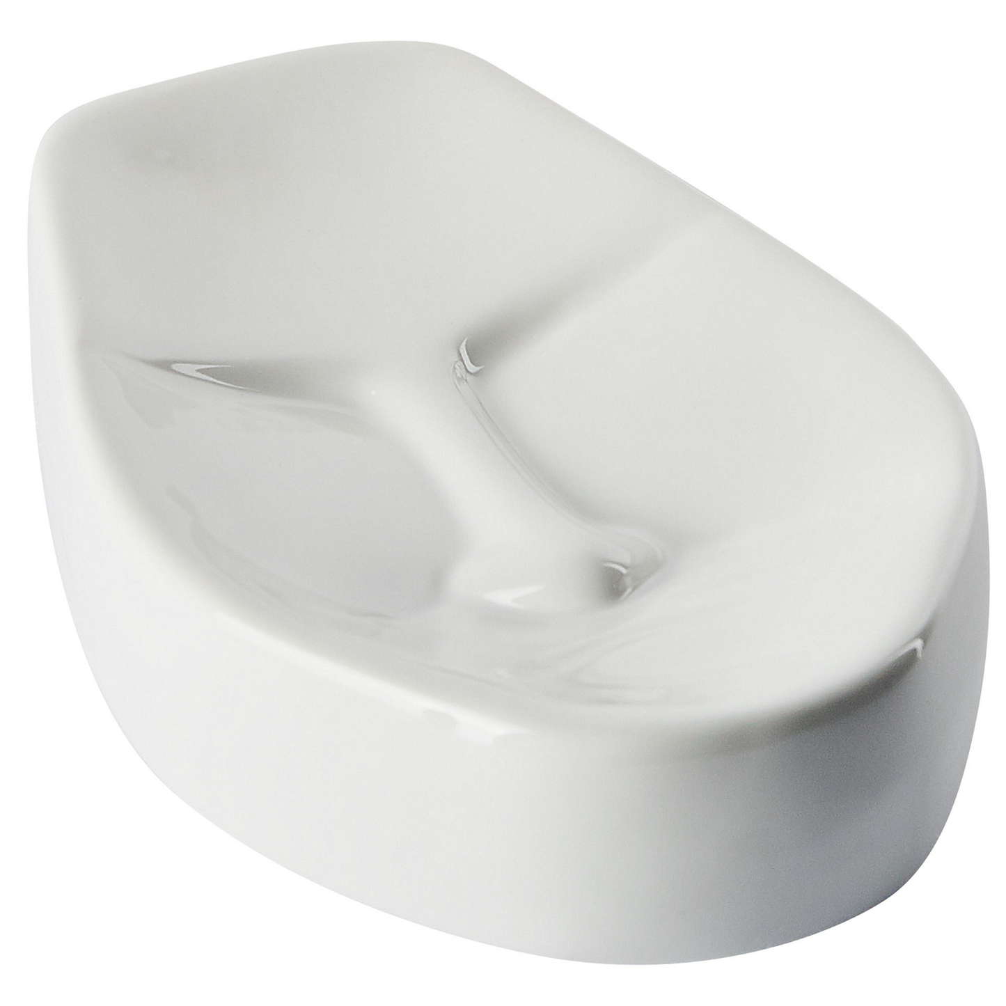 Badezimmer Set 4-teilig Keramik weiss Gesichtsmotiv BARINAS