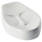 Badezimmer Set 4-teilig Keramik weiss Gesichtsmotiv BARINAS