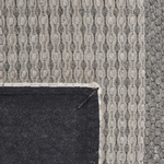 Teppich Wolle grau / blau 140 x 200 cm Streifenmuster Kurzflor AKKAYA