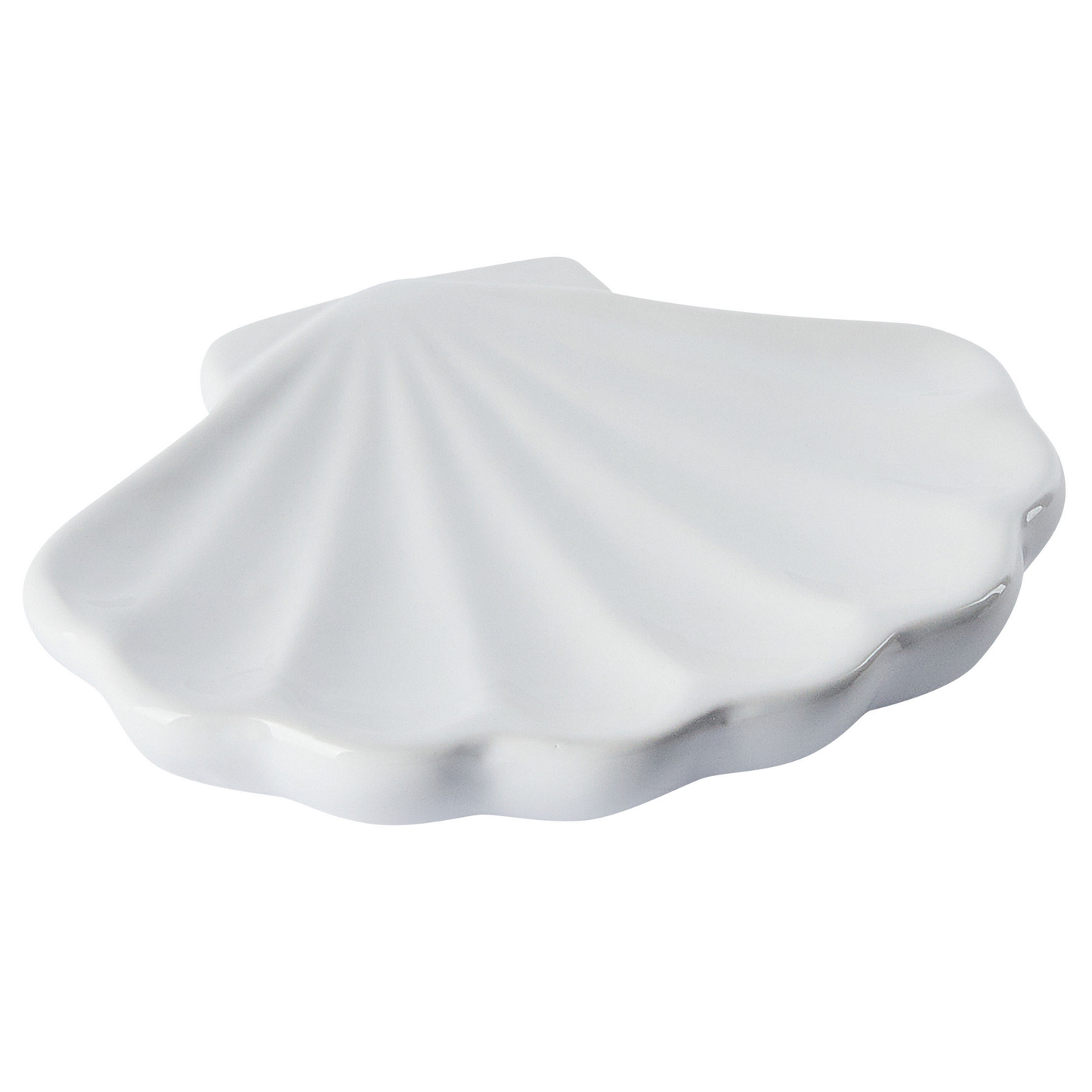 Badaccessoires Set 3-teilig SHELL Keramik Weiss