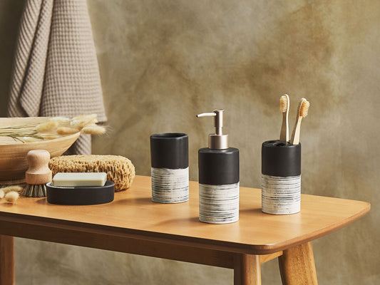 Badaccessoires Set 4-teilig CORO Keramik Weiss