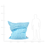 Sitzsack 300 L FUZZY 140 cm 180 cm Hellblau