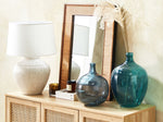 Glas Dekovase 31 cm Blau CHAPPATHI