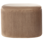 Pouf mit Stauraum Samtstoff beige 55 x 35 cm RICHLAND
