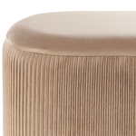 Pouf mit Stauraum Samtstoff beige 55 x 35 cm RICHLAND
