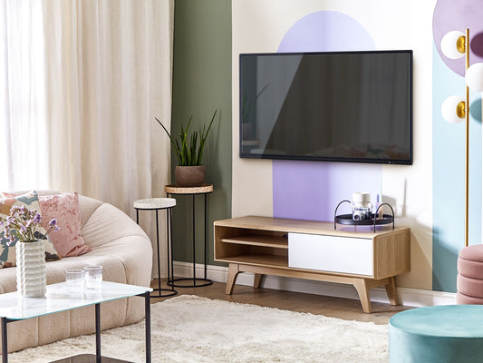TV-Möbel BUFFALO Braun / Weiss