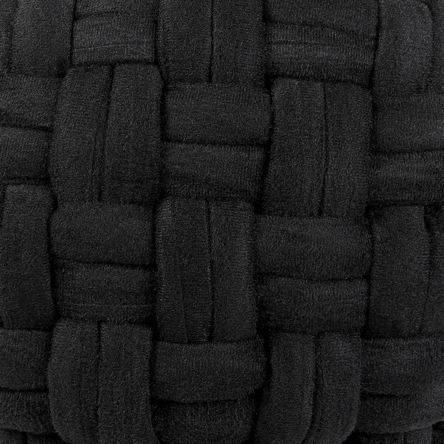 Pouf Samtstoff schwarz rund 45 x 35 cm HOPA