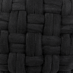 Pouf Samtstoff schwarz rund 45 x 35 cm HOPA