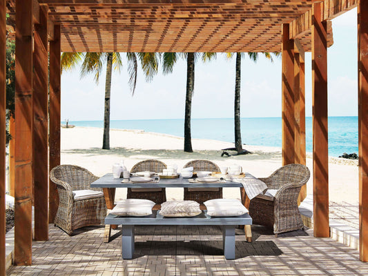 Garten Sessel SUSUA Rattan Naturfarben