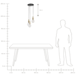Hängelampe VESLE Glas Messing