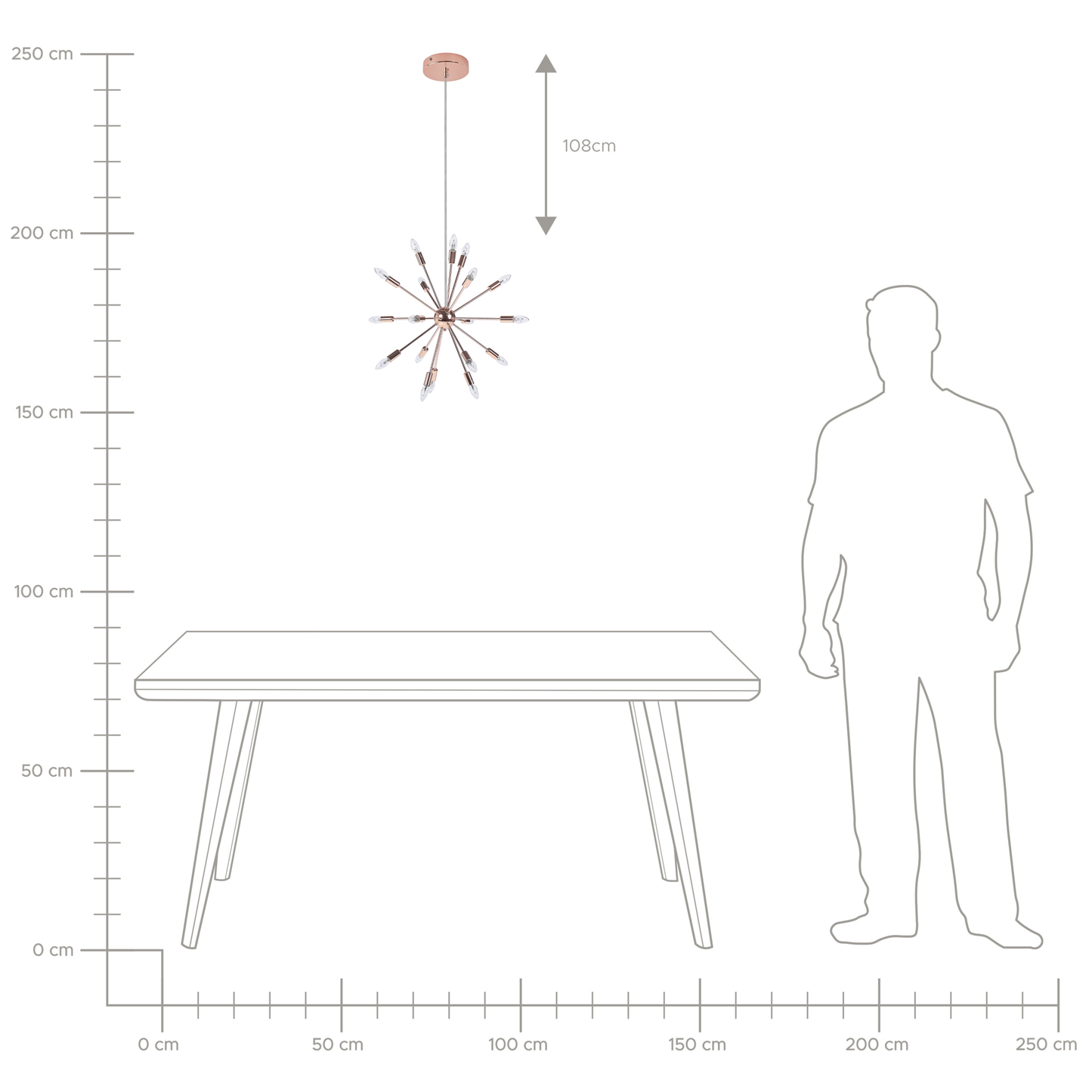 Hängelampe MAGUSE Metall Kupfer