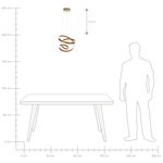 LED Hängelampe WANLI Metall Gold