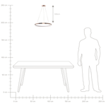 LED Hängelampe JORDAN Metall Roségold