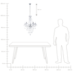 Kronleuchter LOCONE Kristall Silber