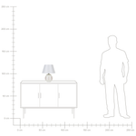 Tischleuchte SADO Keramik Beige