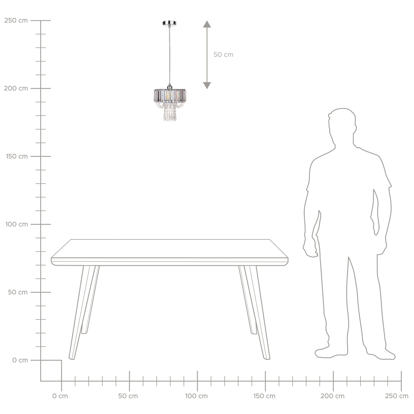 Kronleuchter ADORN Metall Transparent