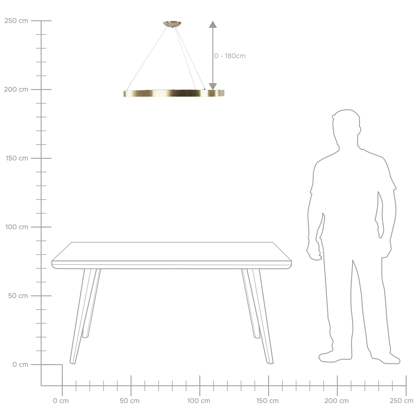 LED Hängelampe KRABURI Metall Gold