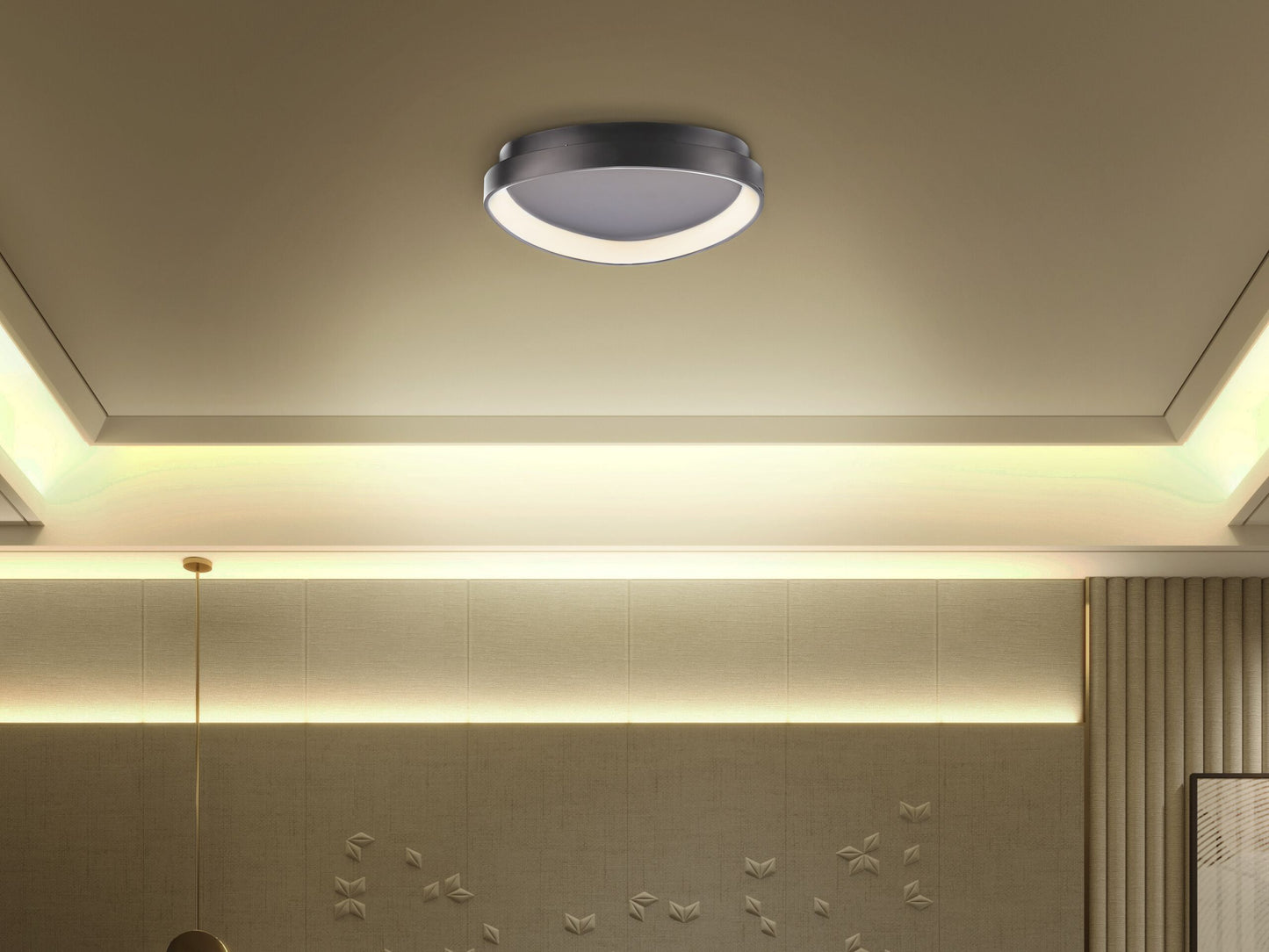 LED Deckenlampe NANDING Metall Schwarz