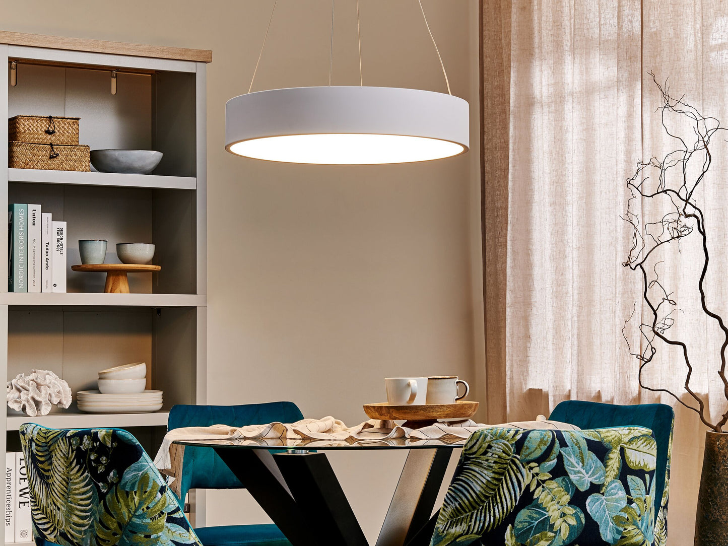 LED Hängelampe LENYA Metall Weiss