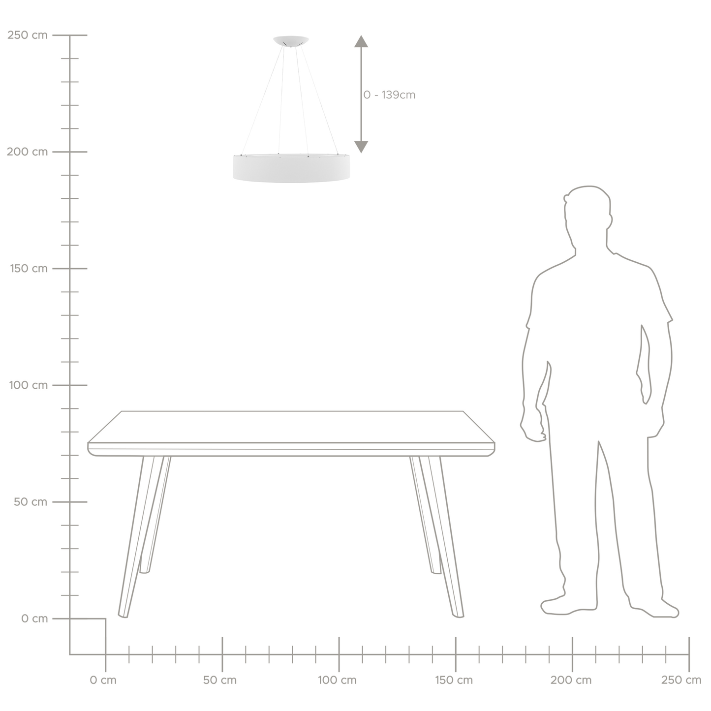 LED Hängelampe LENYA Metall Weiss