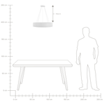 LED Hängelampe BALILI Metall Weiss