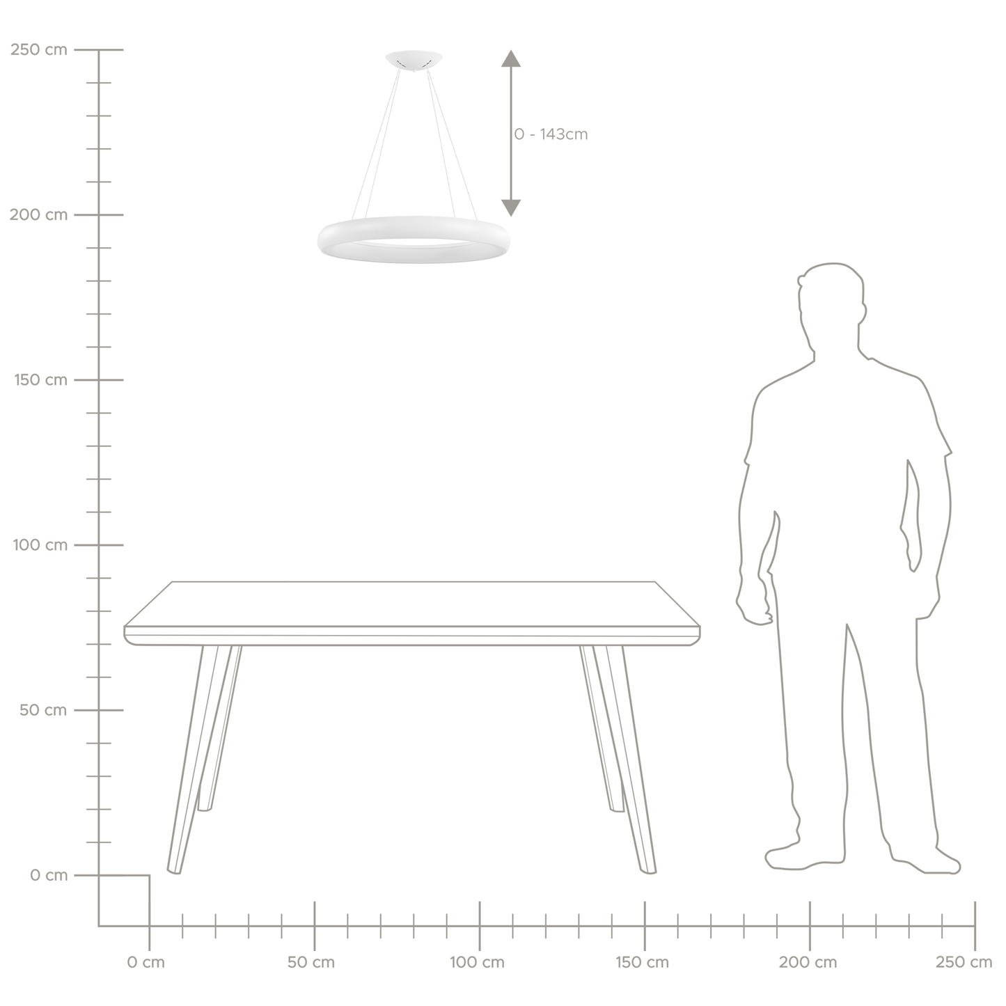 LED Hängelampe BAGO Metall Weiss