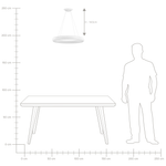 LED Hängelampe BAGO Metall Weiss