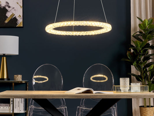 LED Hängelampe MAGAT Kristall Silber