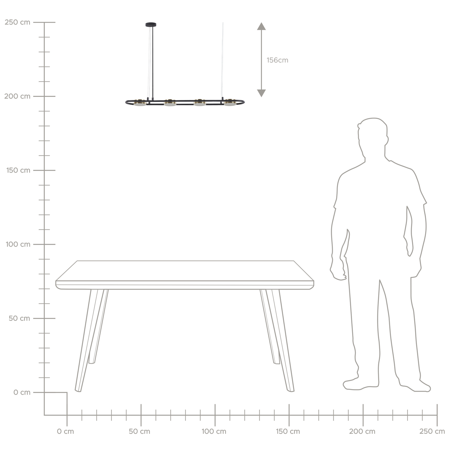LED Hängelampe MALI Metall Schwarz