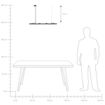 LED Hängelampe MALI Metall Schwarz
