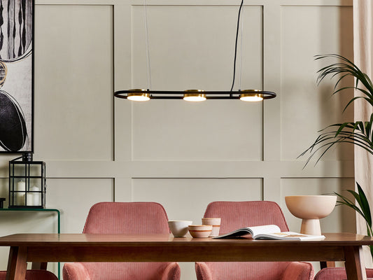 LED Hängelampe MALI Metall Schwarz