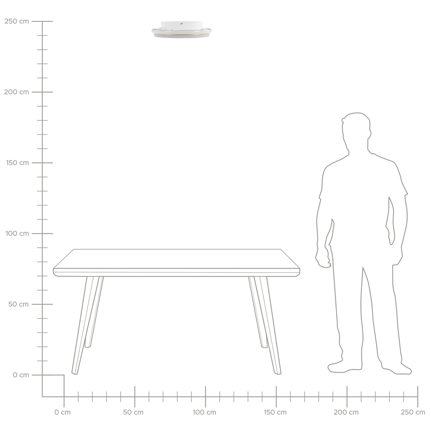 LED Deckenlampe TAPING Metall Gold