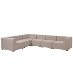 Garten Ecksofa mit Ottomane 7-Sitzer AREZZO rechtsseitig modular Beige