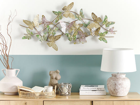 Wandobjekt Schmetterling GALLIUM Metall 53 cm Bunt
