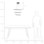 LED Hängelampe MAYU Metall Schwarz