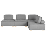 Ecksofa Stoff grau 4-Sitzer modular TIBRO