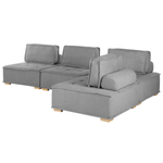 Ecksofa Stoff grau 4-Sitzer modular TIBRO