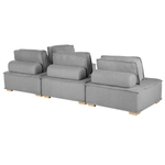 Ecksofa Stoff grau 4-Sitzer modular TIBRO