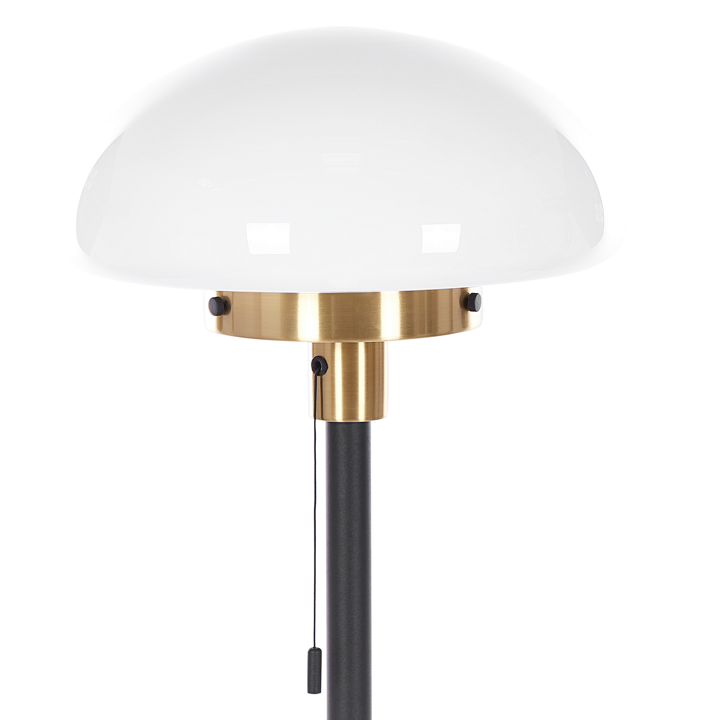 Stehlampe Metall schwarz / weiss / gold 150 cm rund MINIJA