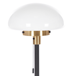 Stehlampe Metall schwarz / weiss / gold 150 cm rund MINIJA