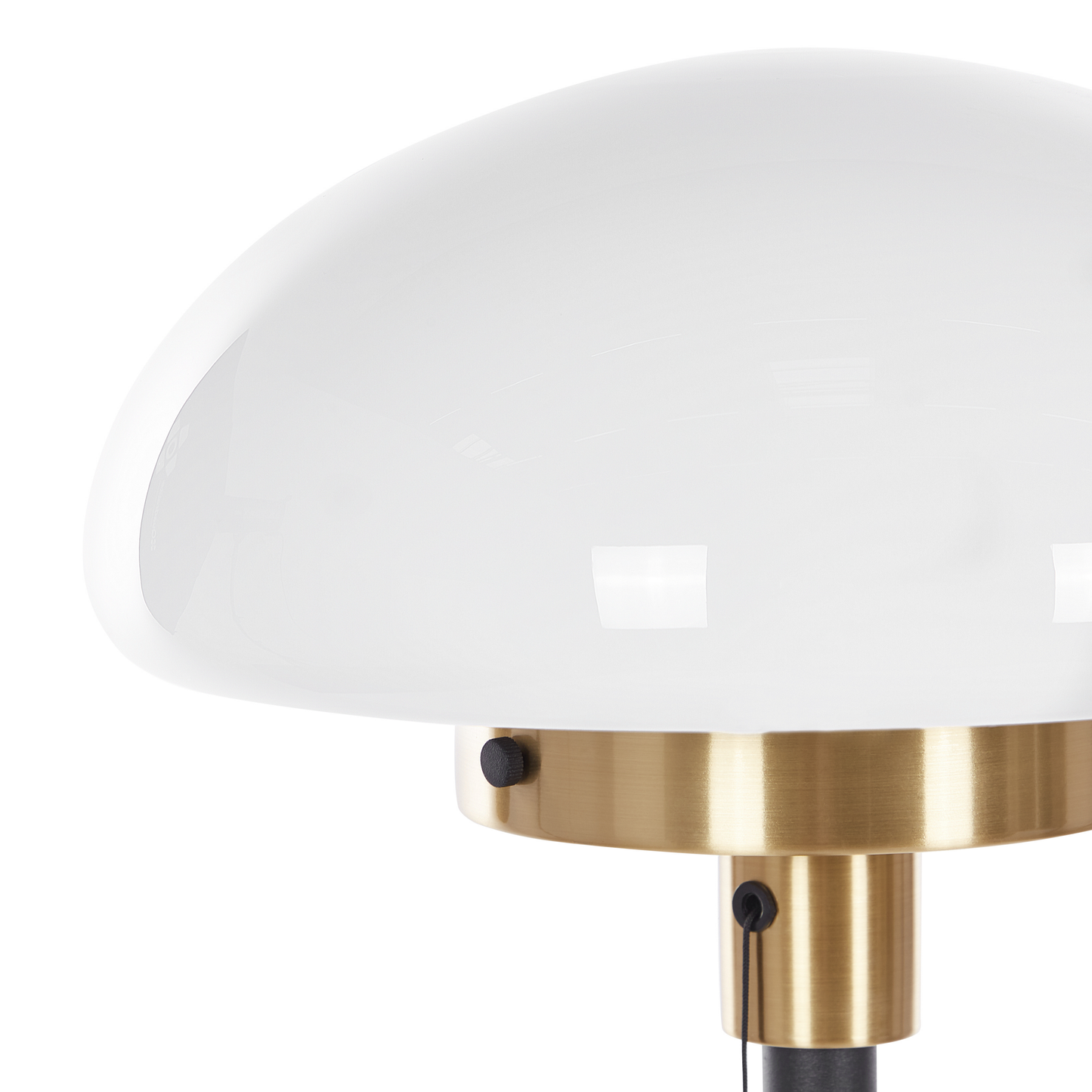 Stehlampe Metall schwarz / weiss / gold 150 cm rund MINIJA