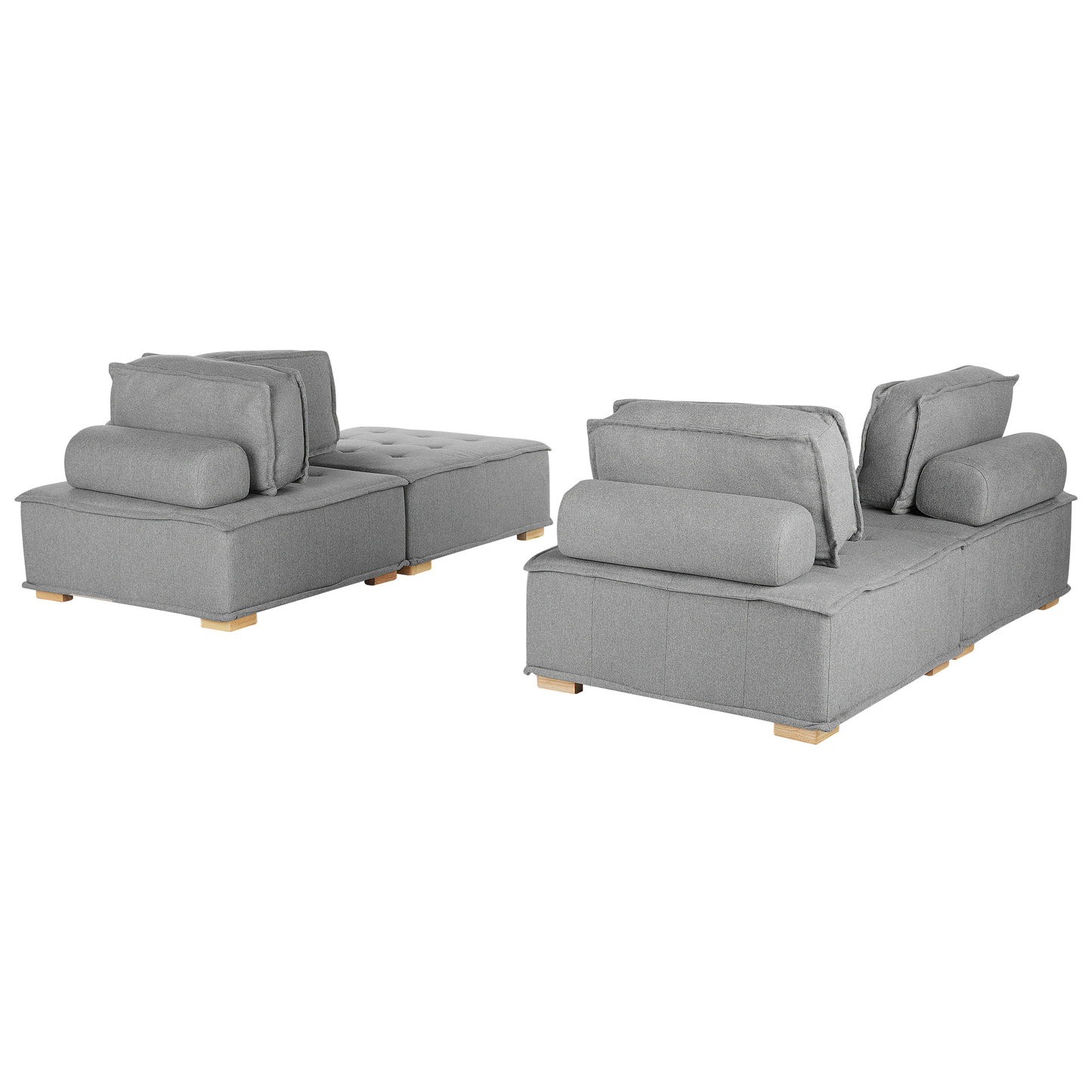 Sofa Set grau 4-Sitzer TIBRO