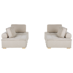 Sofa Set Polsterbezug helles Beige 4-Sitzer TIBRO