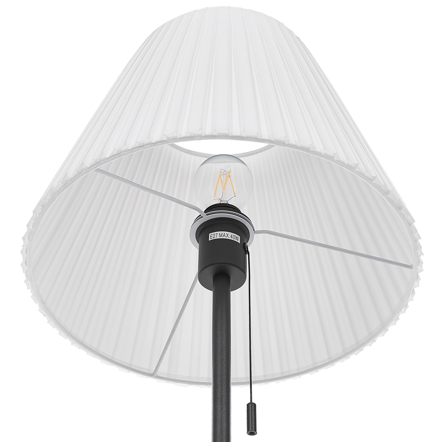 Stehlampe schwarz / weiss 148 cm Kegelform TORYSA