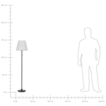 Stehlampe schwarz / weiss 148 cm Kegelform TORYSA