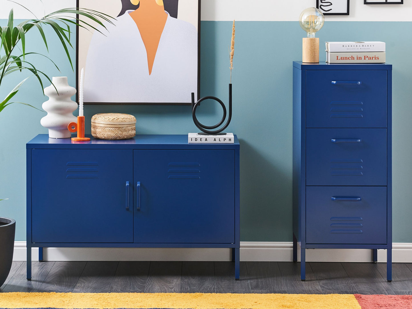 Büroschrank WOSTOK Metall Marineblau