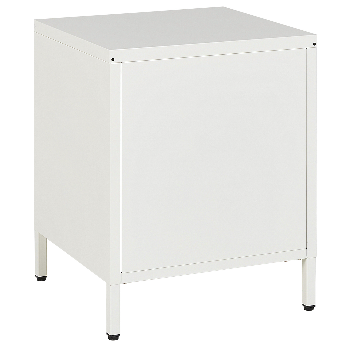 Nachttisch mit 2 Schubladen KYLEA Metall Weiss
