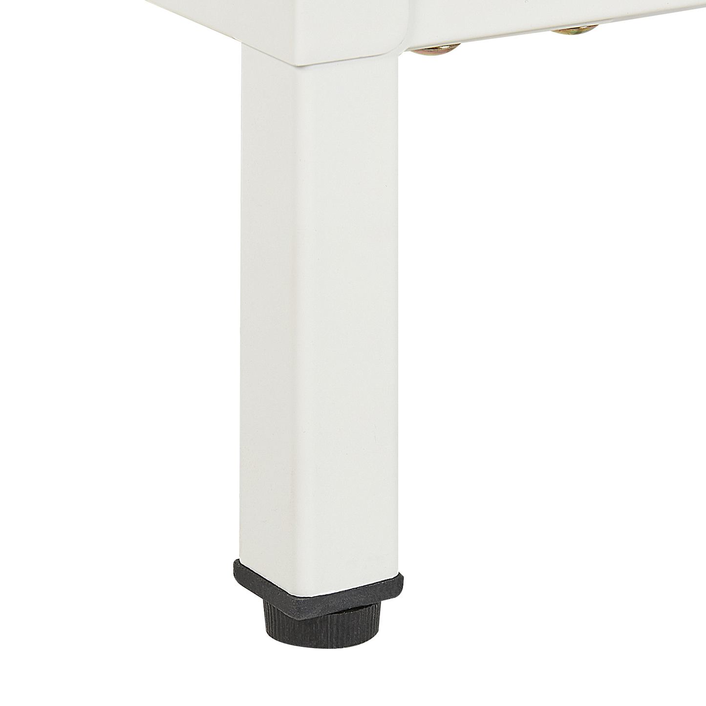 Nachttisch mit 2 Schubladen KYLEA Metall Weiss